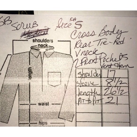 Hearts Flowers SB Scrub top Cross Body Tie Back V Neck - Picture 4 of 8